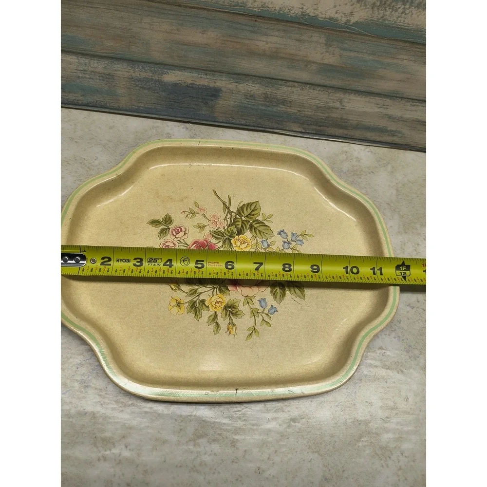 Vintage Avon Floral Print Vanity Tray Made In England